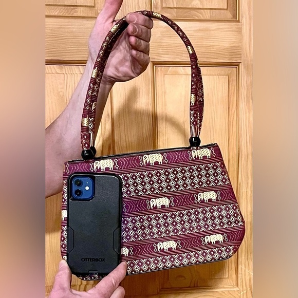 Handmade Gold Elephant Purse Alabama Crimson Tide Republican Thailand Asia Gift - Picture 2 of 8